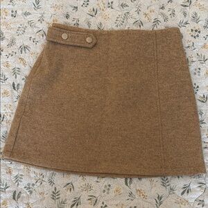 SHEIN Tan Mini Skirt with Button Detail